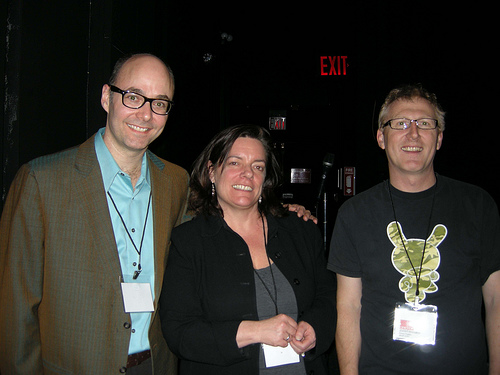 Cinekink2009 Filmmakers Bret Wood (The Other Half, 2008) and Robert Pratten (MindFLESH, 2008) with Cinekink's Lisa Vandever.
